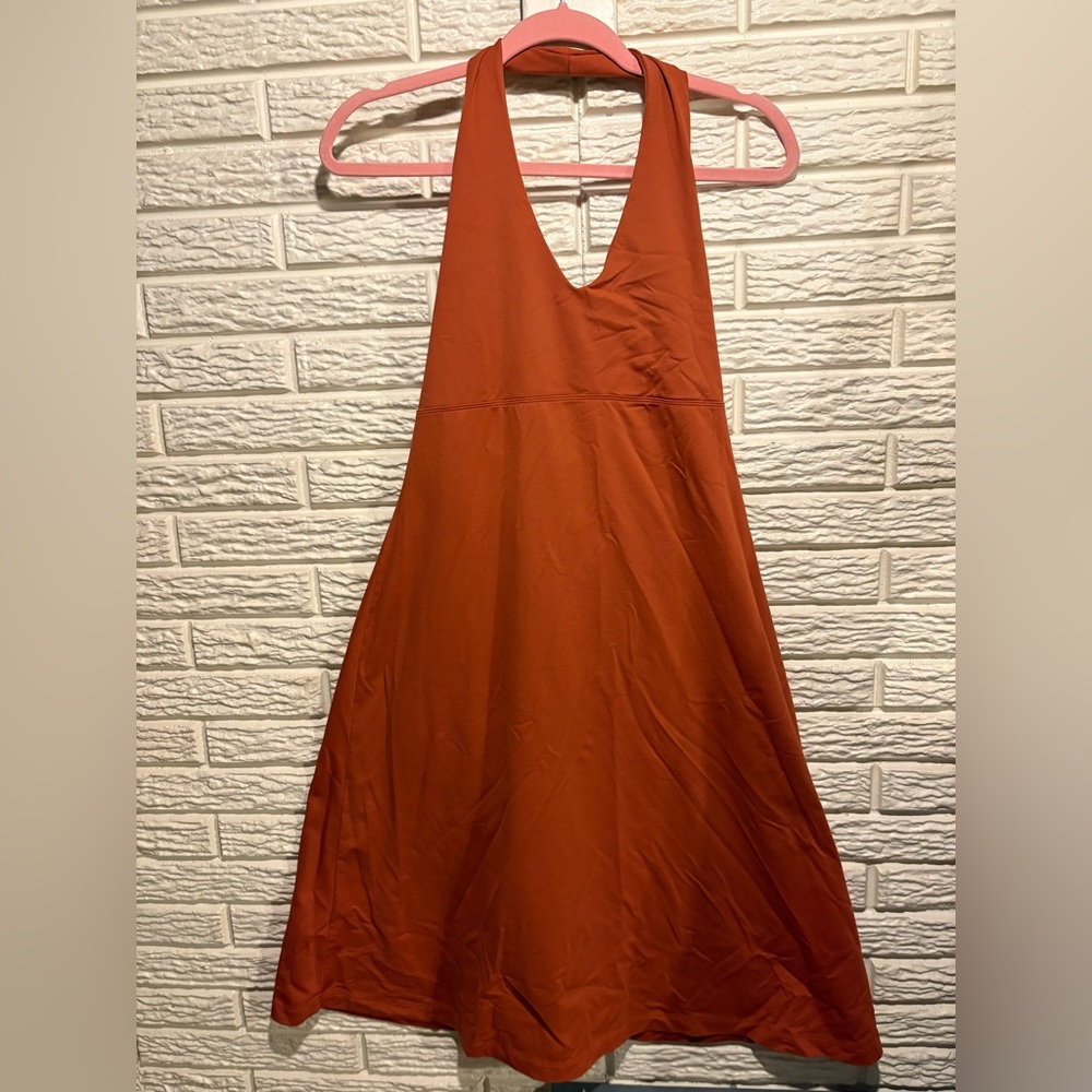 Patagonia Burnt Orange Morning Glory Halter Dress